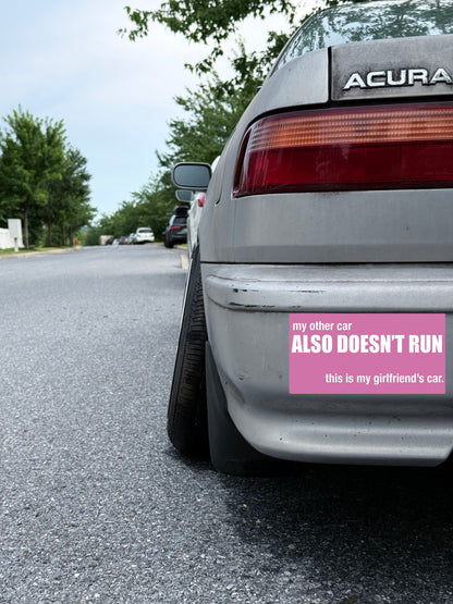 This is my GF's Car Bumper Slap